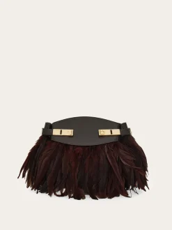 Hug Soft crossbody bag with feathers (XS) - Women