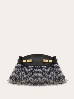 Hug Soft crossbody bag with feathers (XS) - Women
