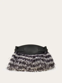 Hug Soft crossbody bag with feathers (XS) - Women