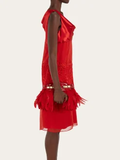 Hug Soft crossbody bag with feathers (XS) - Women