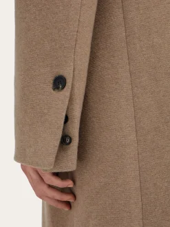 Jersey interlock double breasted coat - Men