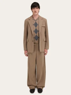 Jersey interlock tailored trouser - Men