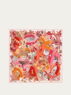 Jungle Party print silk scarf - Women