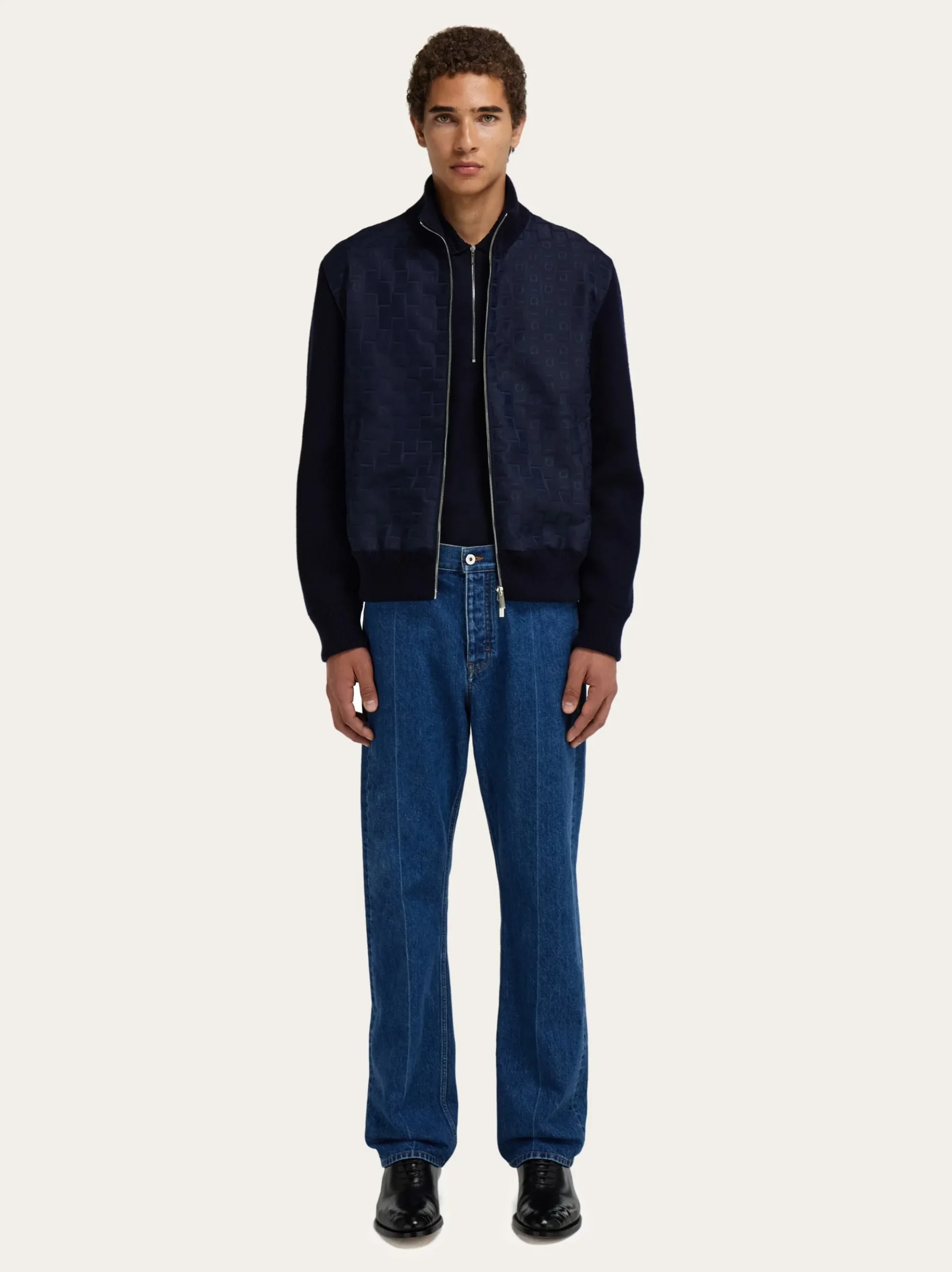 Knitted bomber jacket - Men