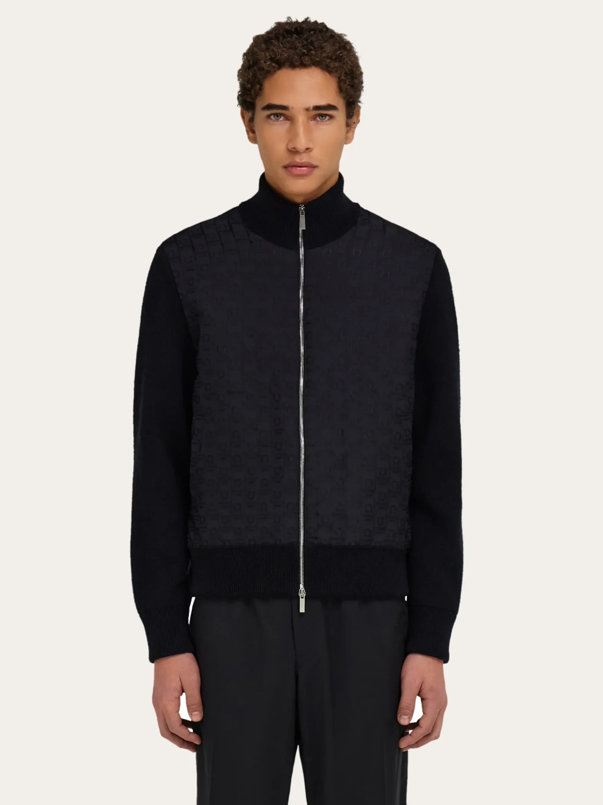 Knitted bomber jacket - Men