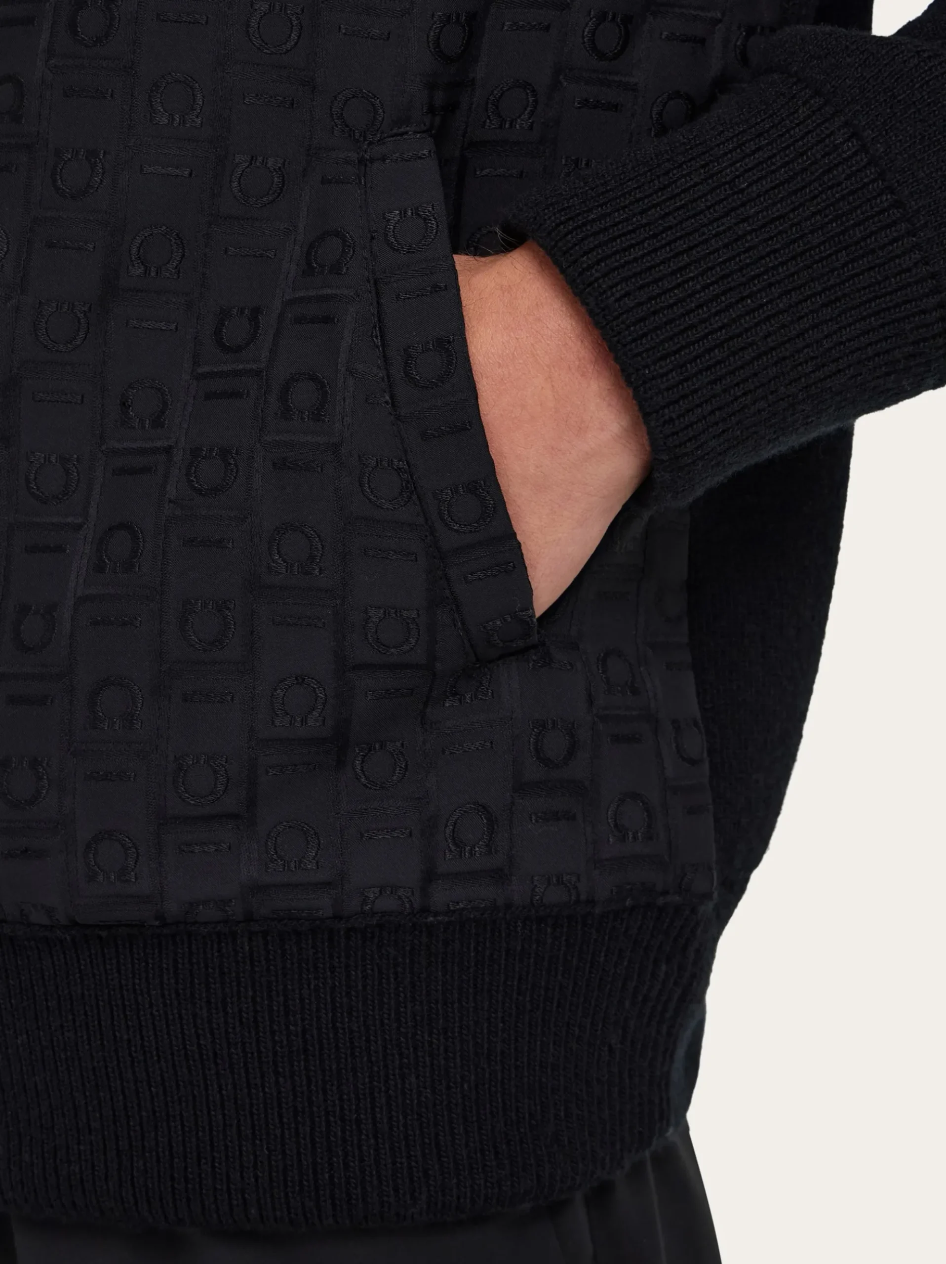 Knitted bomber jacket - Men