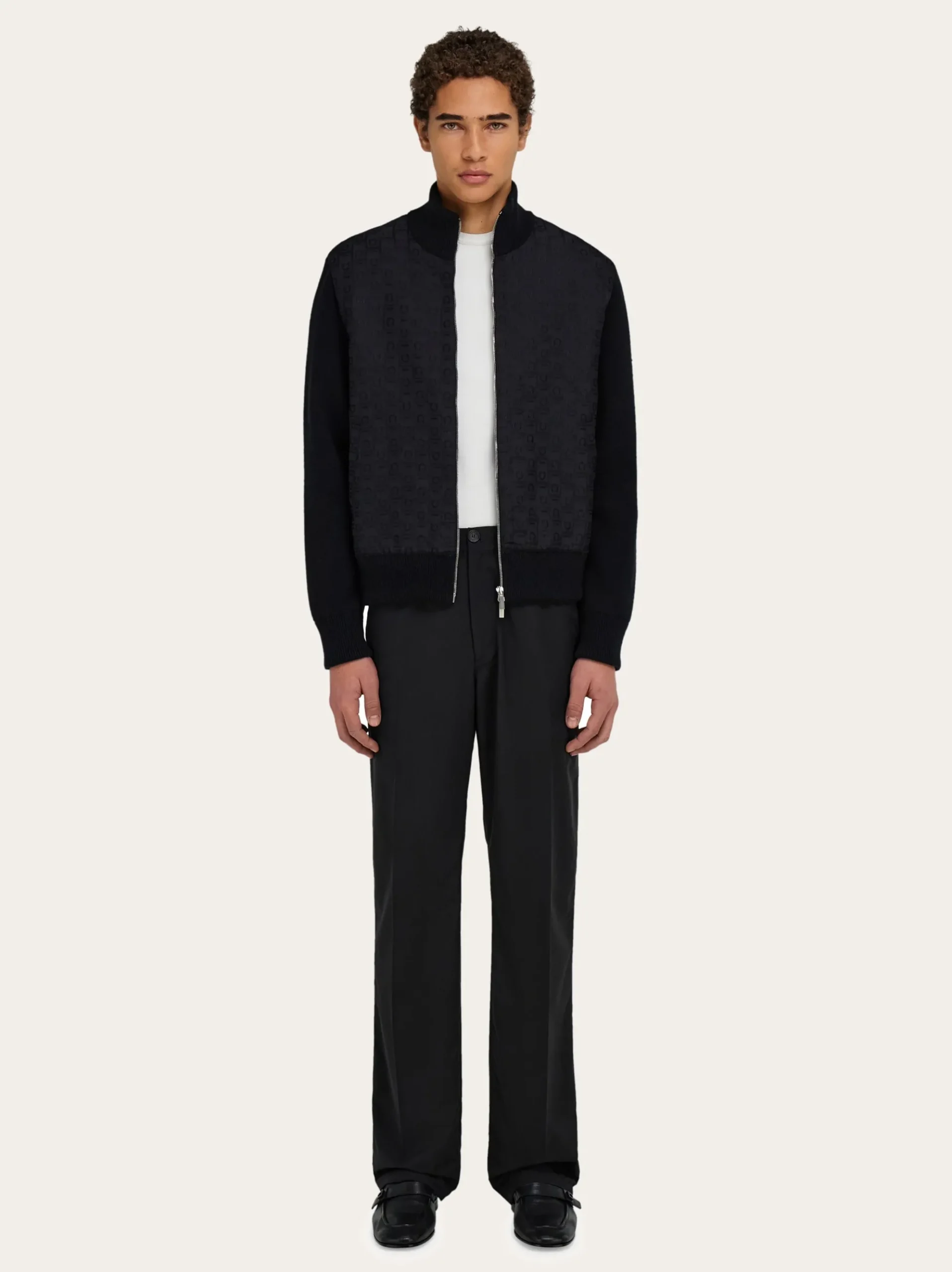 Knitted bomber jacket - Men