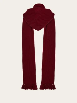 Knitted hood with scarf - Women
