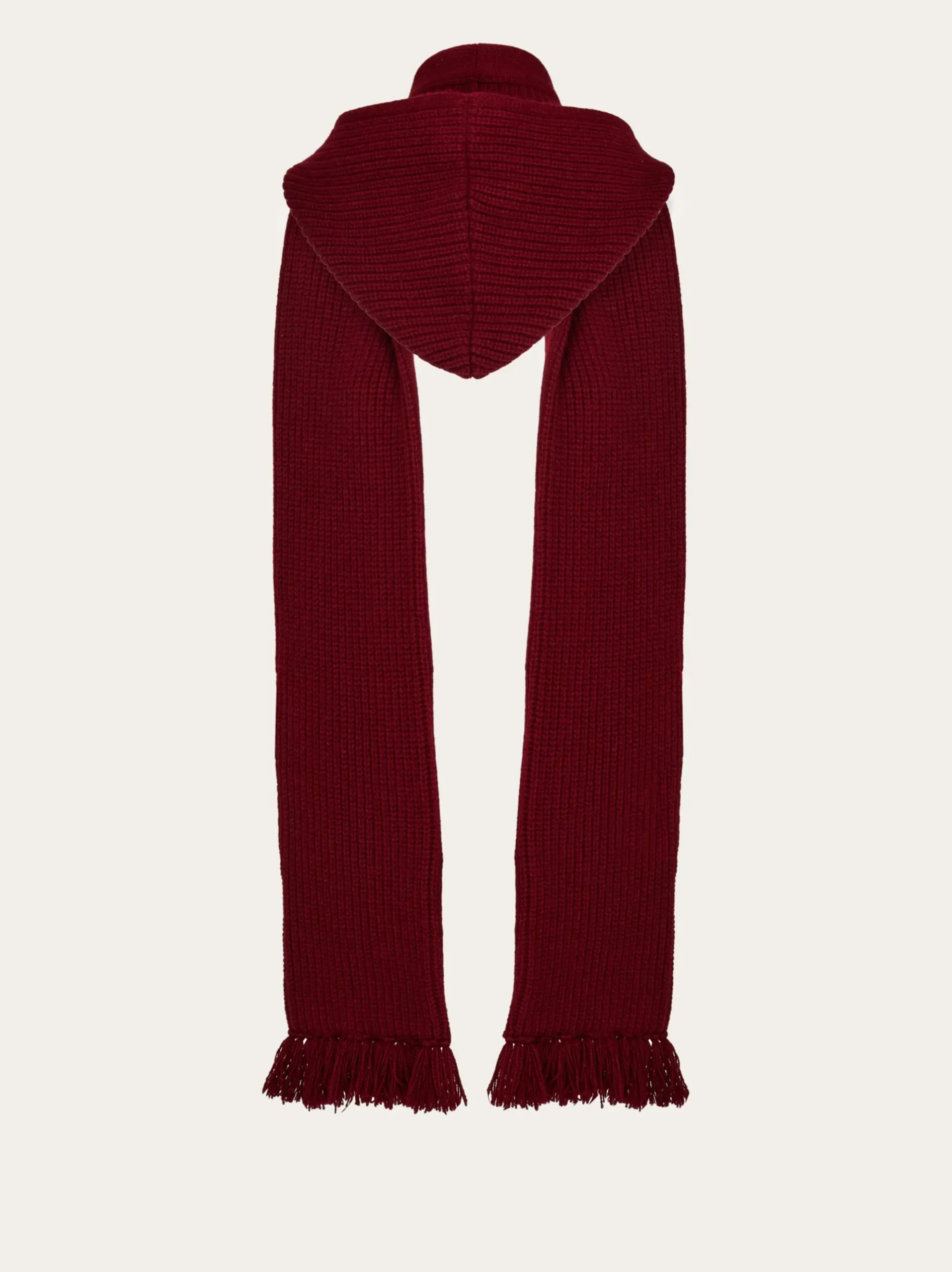 Knitted hood with scarf - Women