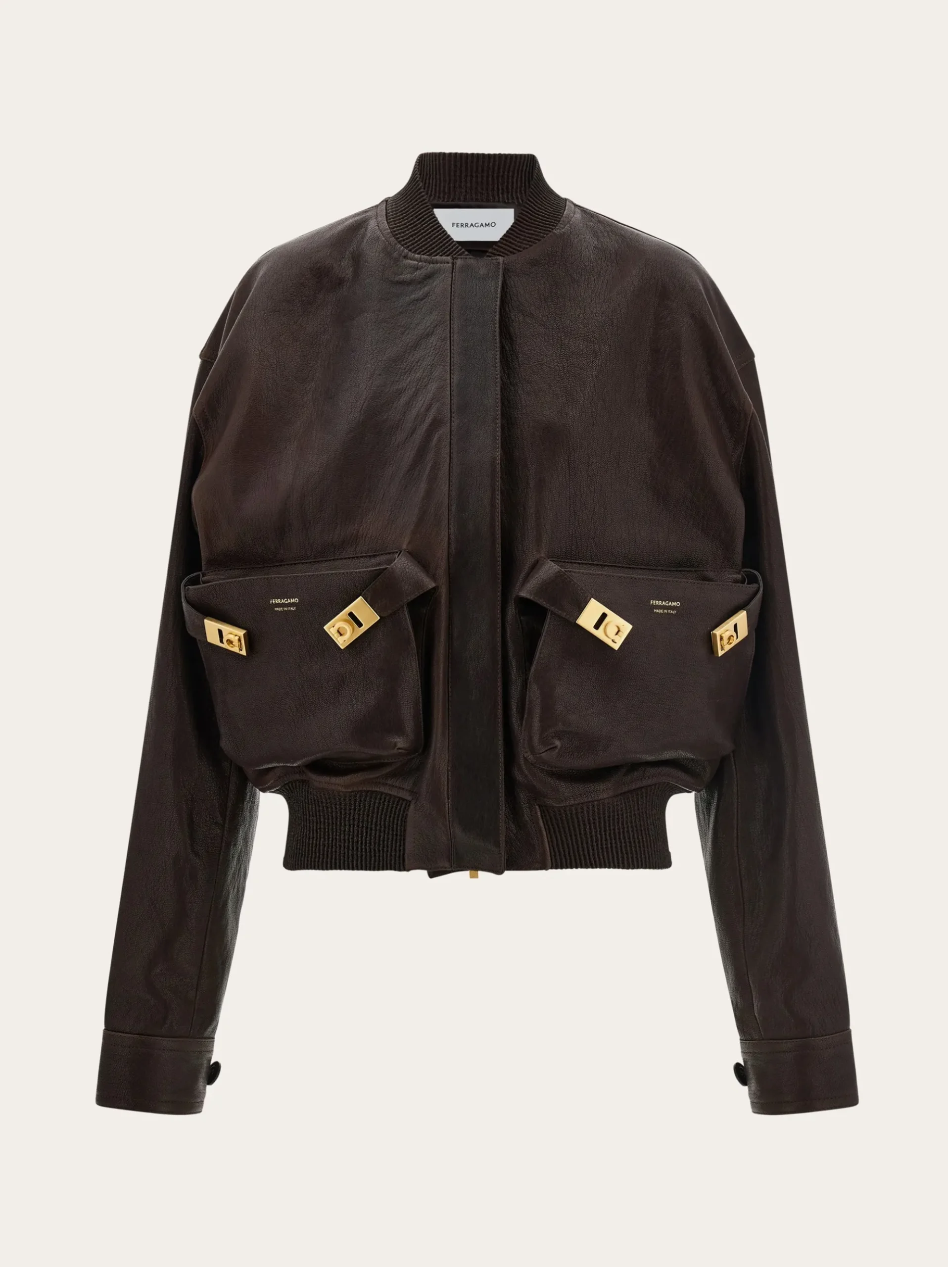 Leather bomber jacket - Women