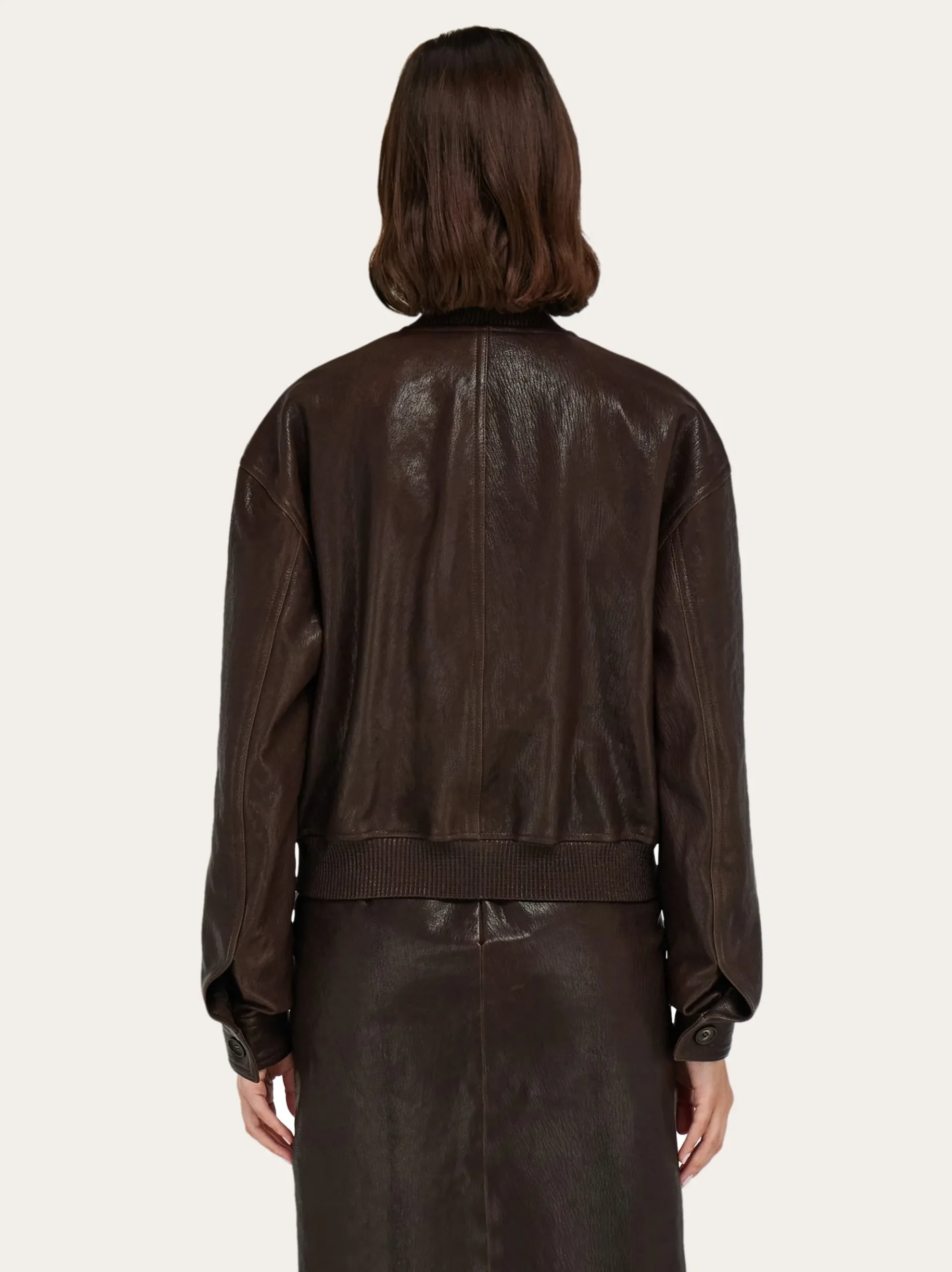Leather bomber jacket - Women