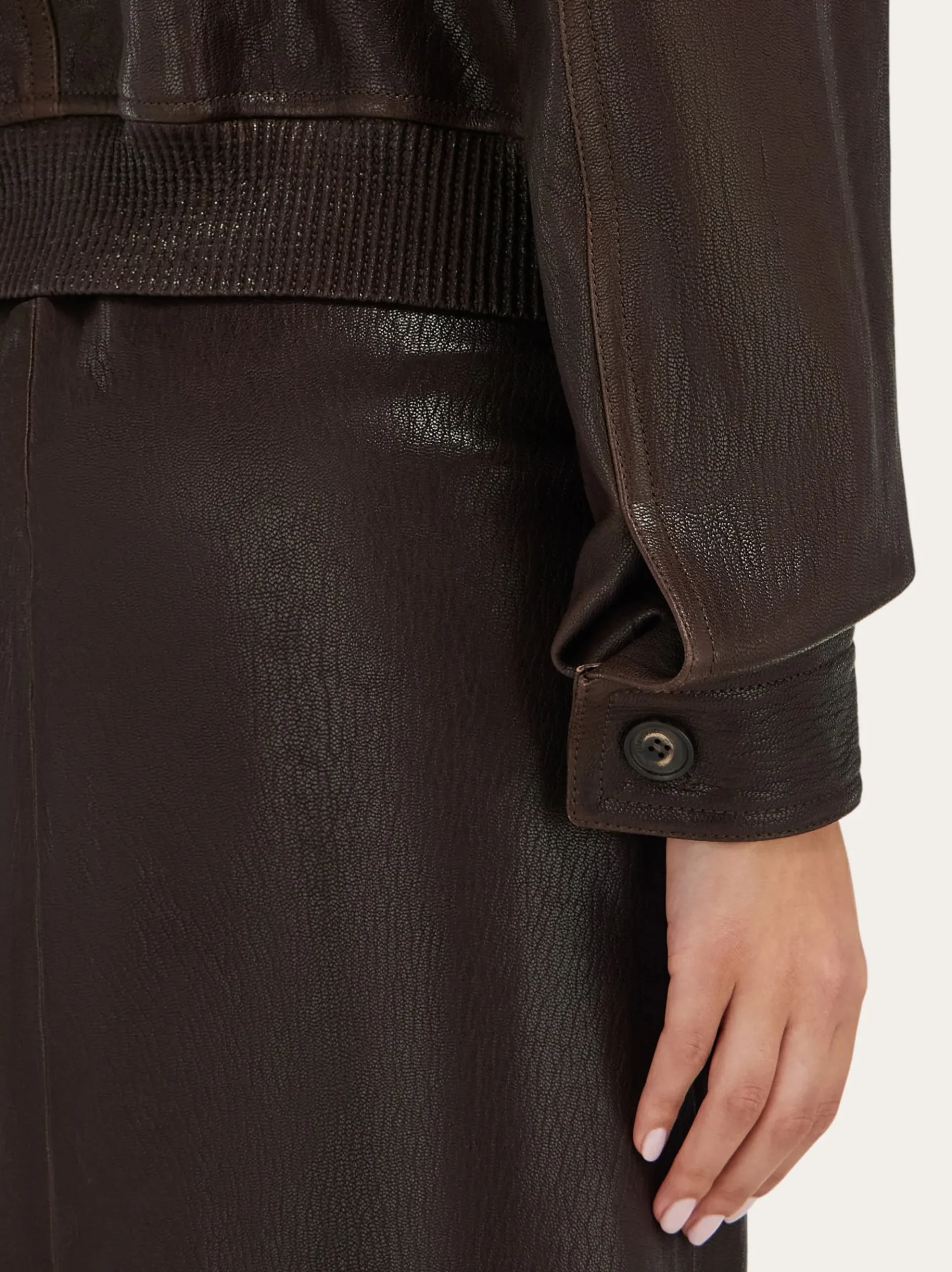 Leather bomber jacket - Women