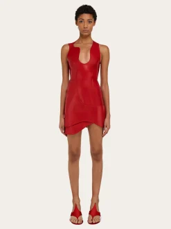 Leather mini dress - Women
