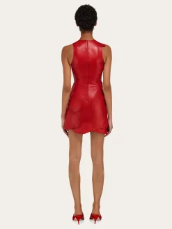 Leather mini dress - Women