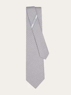 Link print silk tie - Men