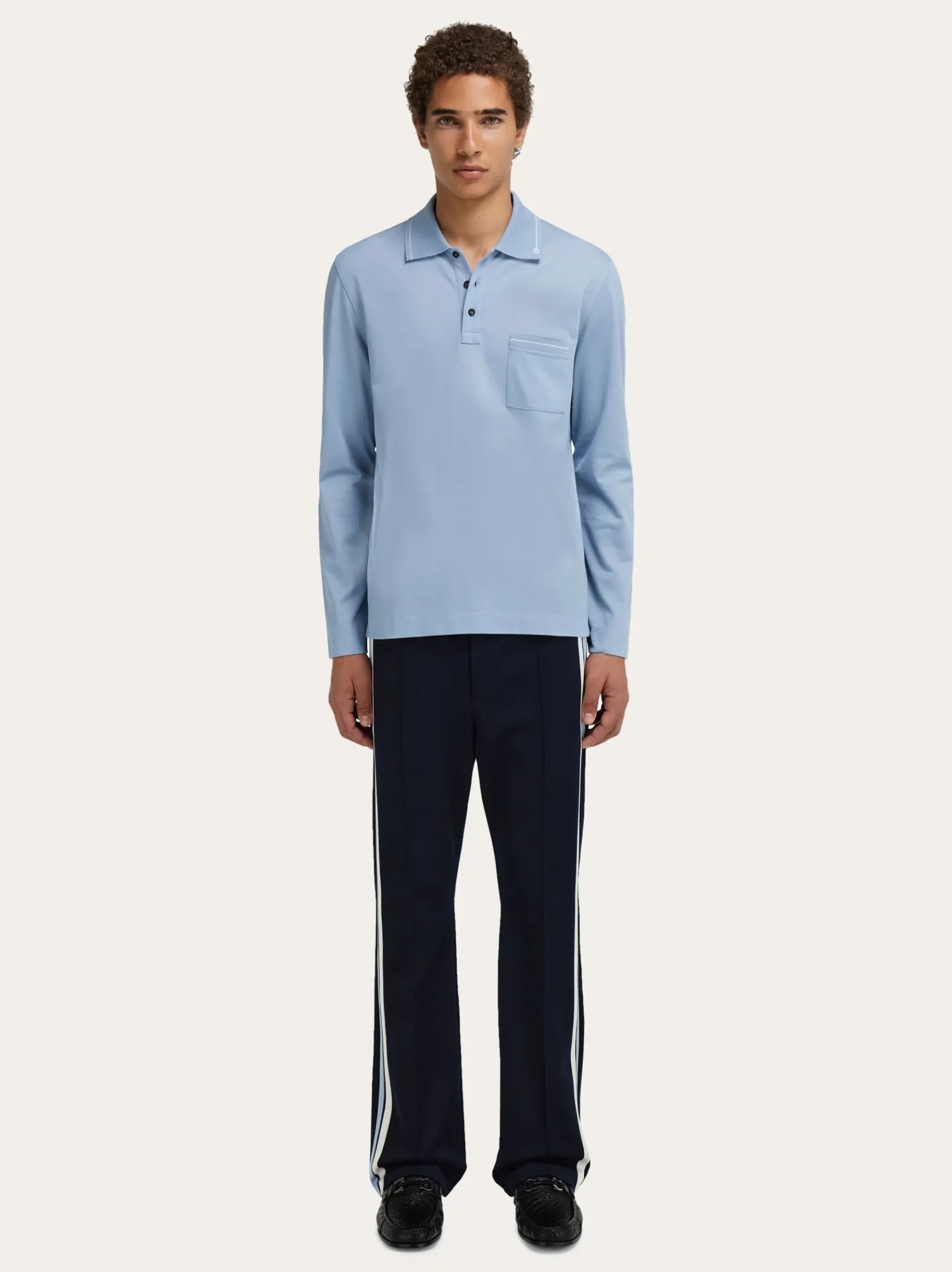 Long sleeved polo shirt - Men