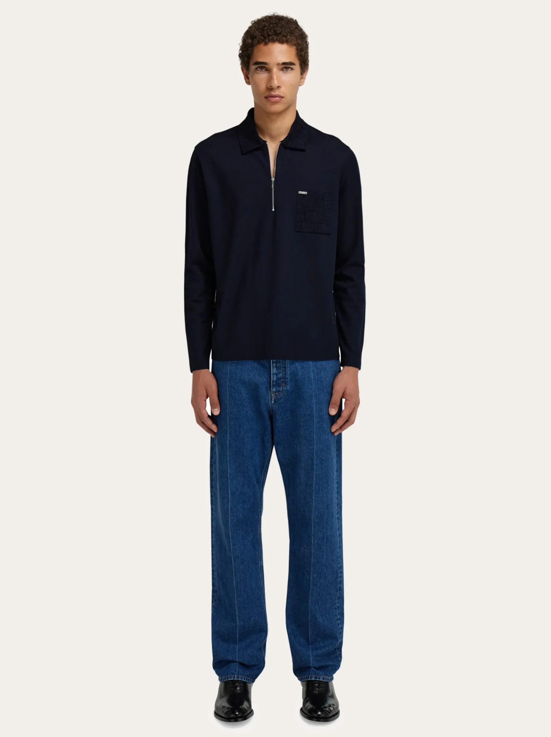 Long sleeved polo shirt - Men