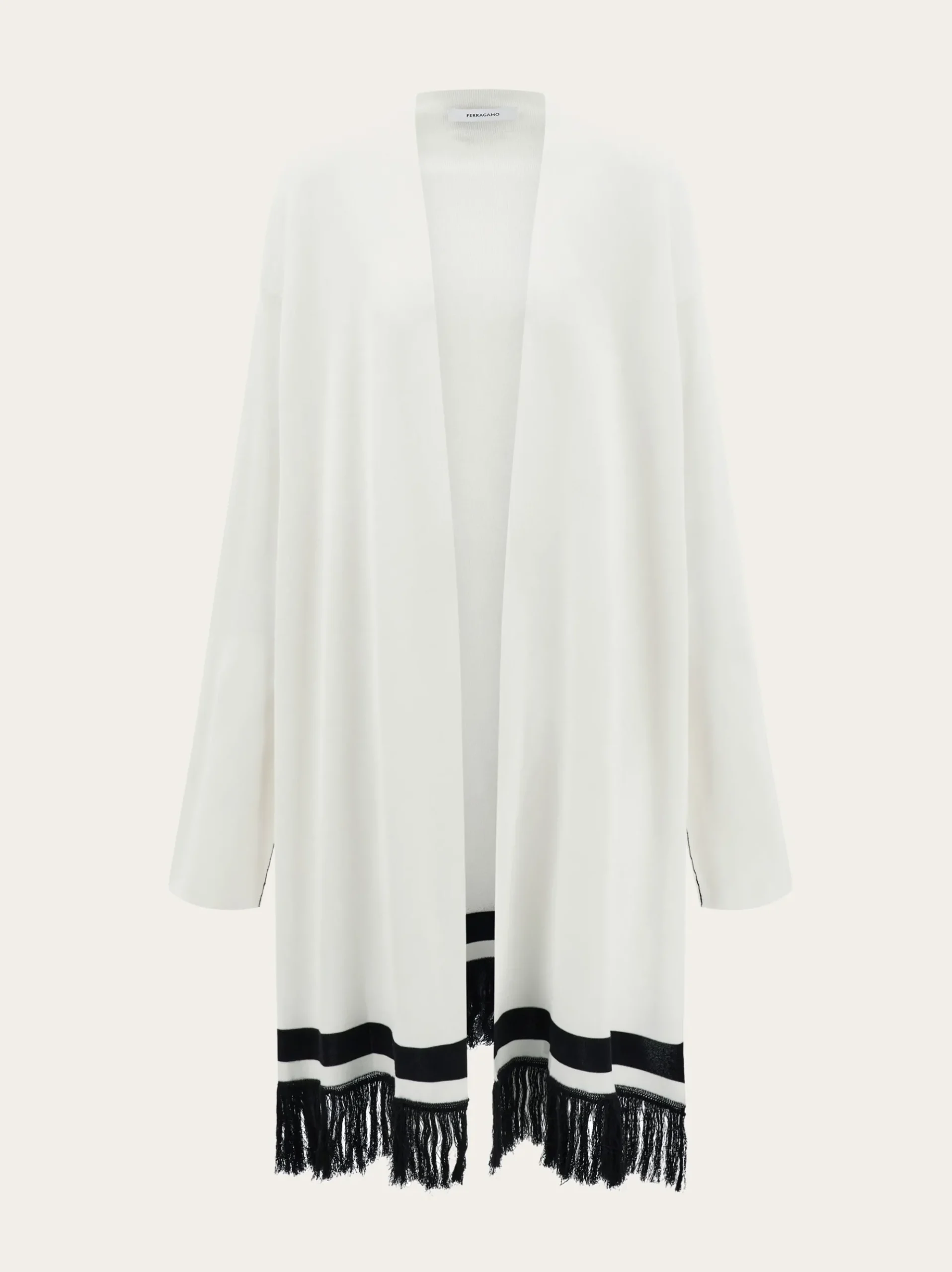 Longline cardigan with fringe detail - Women