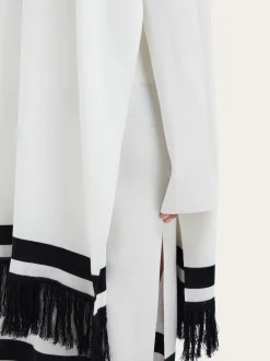 Longline cardigan with fringe detail - Women