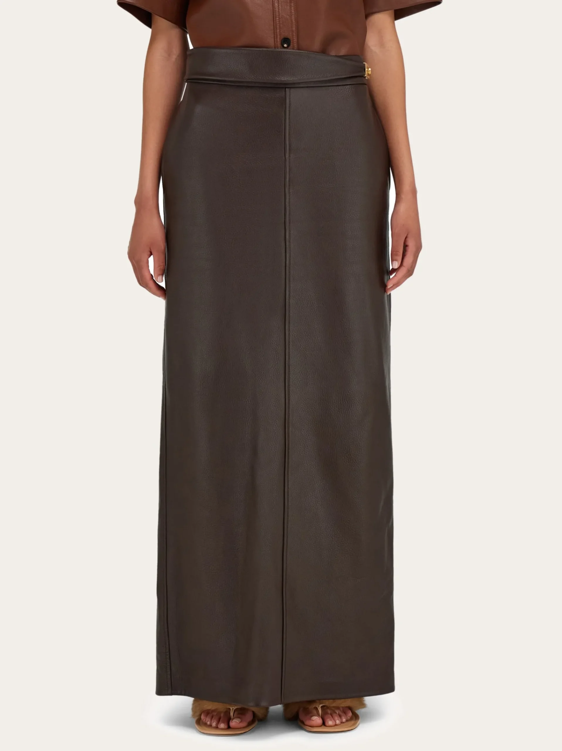 Longline nappa skirt - Women