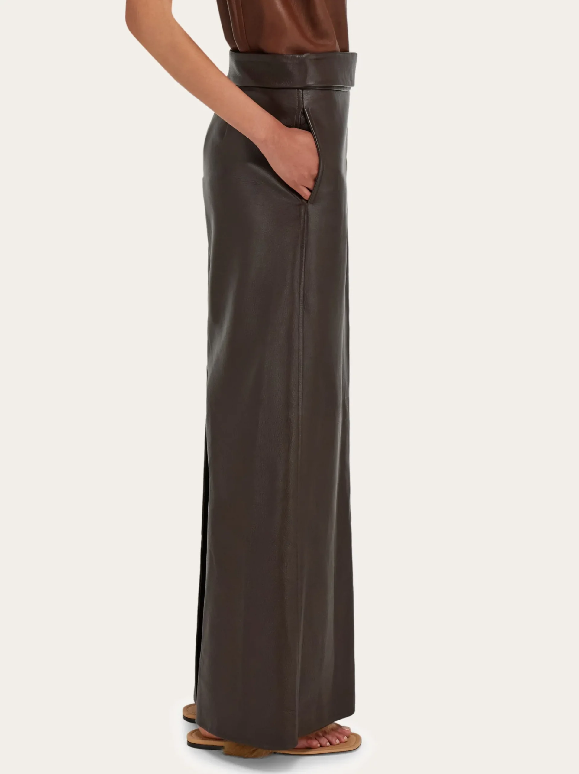 Longline nappa skirt - Women