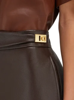 Longline nappa skirt - Women
