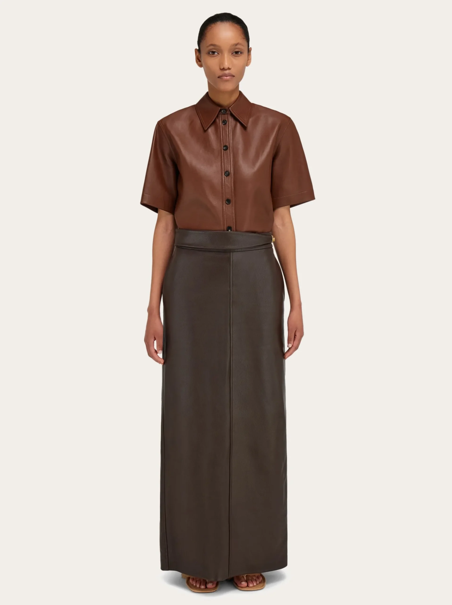 Longline nappa skirt - Women