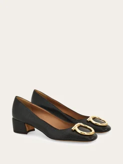 Low heeled pump with maxi Gancio detail - Women