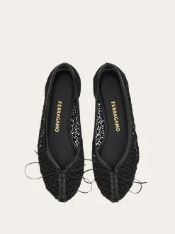 Macramé lace ballet flat - Women