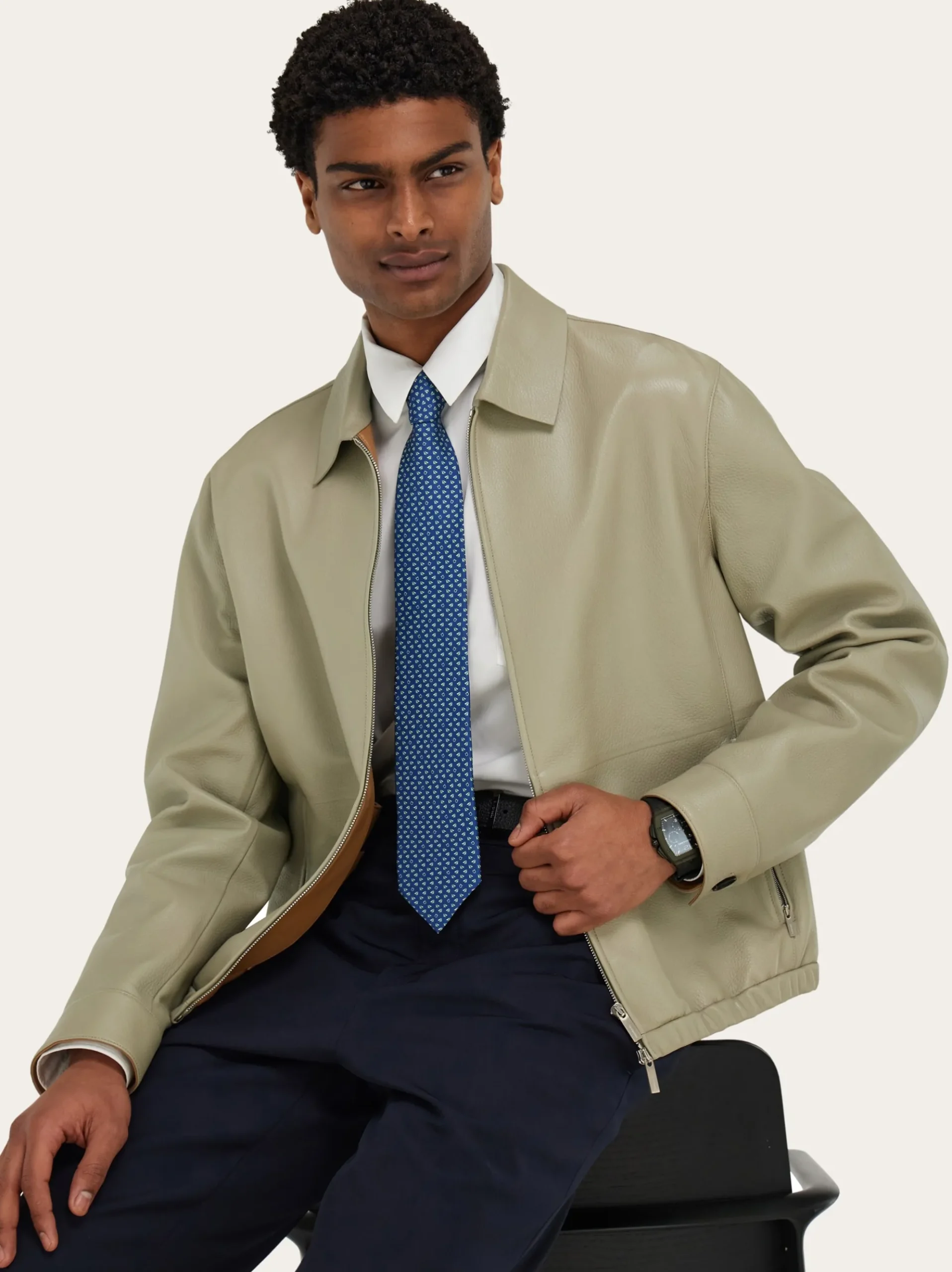 Mail print silk tie - Men