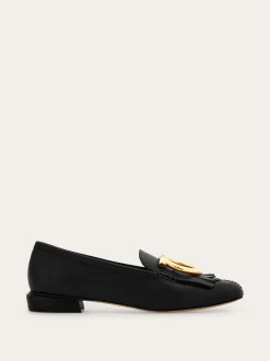 Maxi Gancini loafer with fringe detail - Women