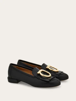 Maxi Gancini loafer with fringe detail - Women