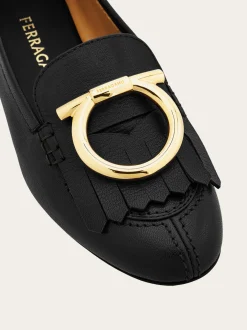 Maxi Gancini loafer with fringe detail - Women