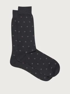 Medium Gancini jacquard sock - Men
