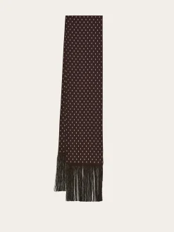 Micro Gancini print silk scarf - Men