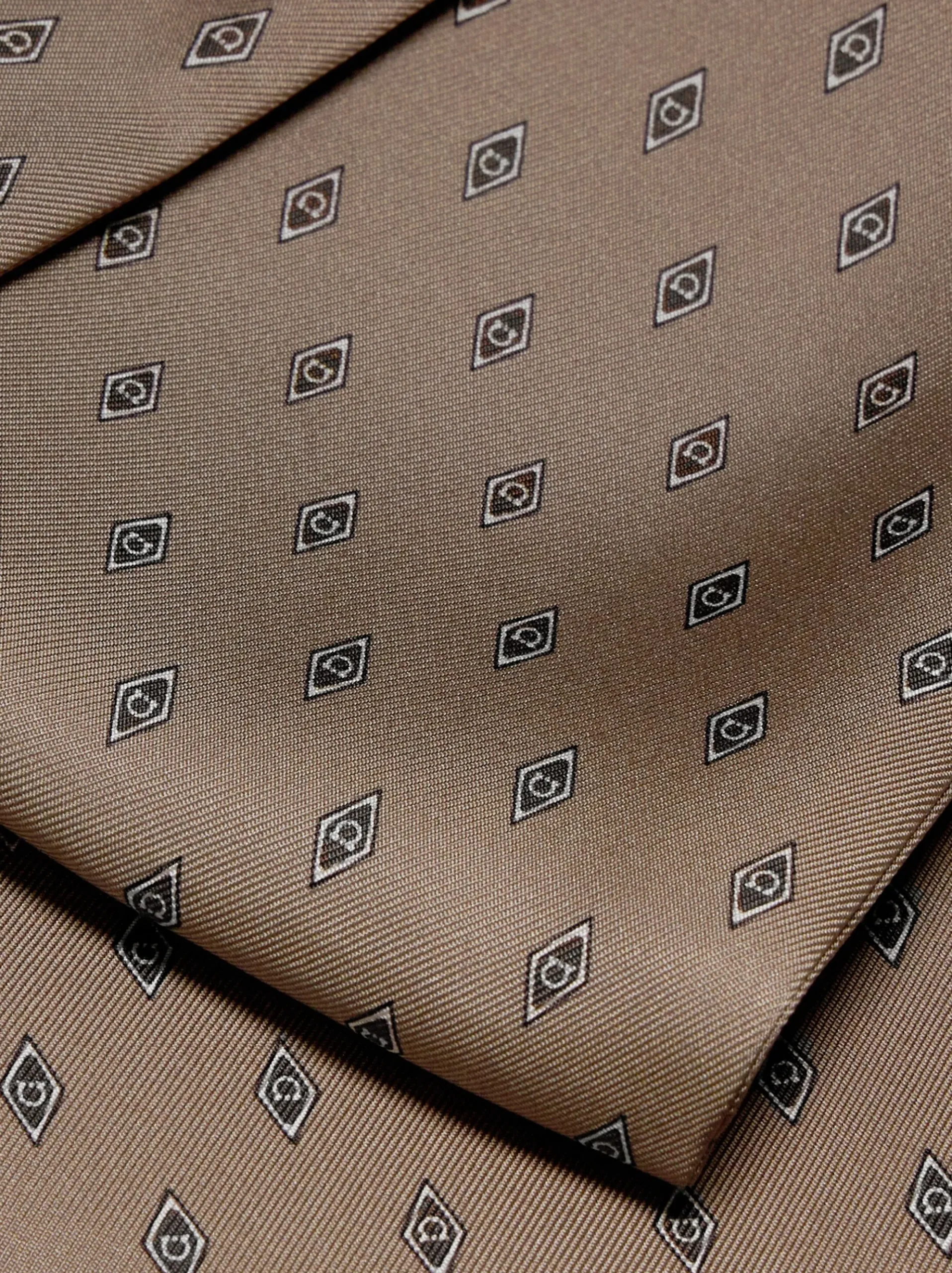 Micro Gancini print silk scarf - Men