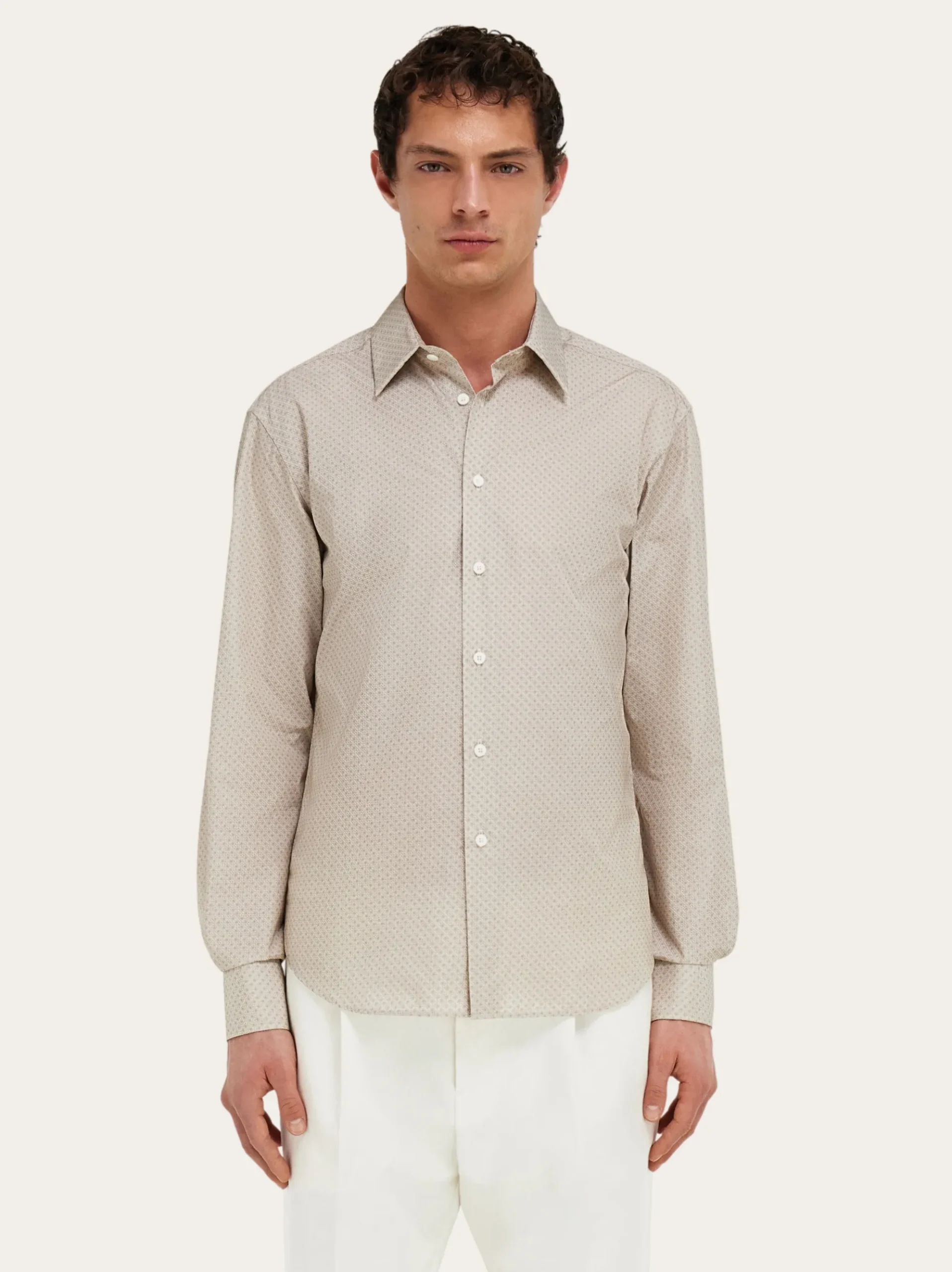 Micro-patterned shirt - Men