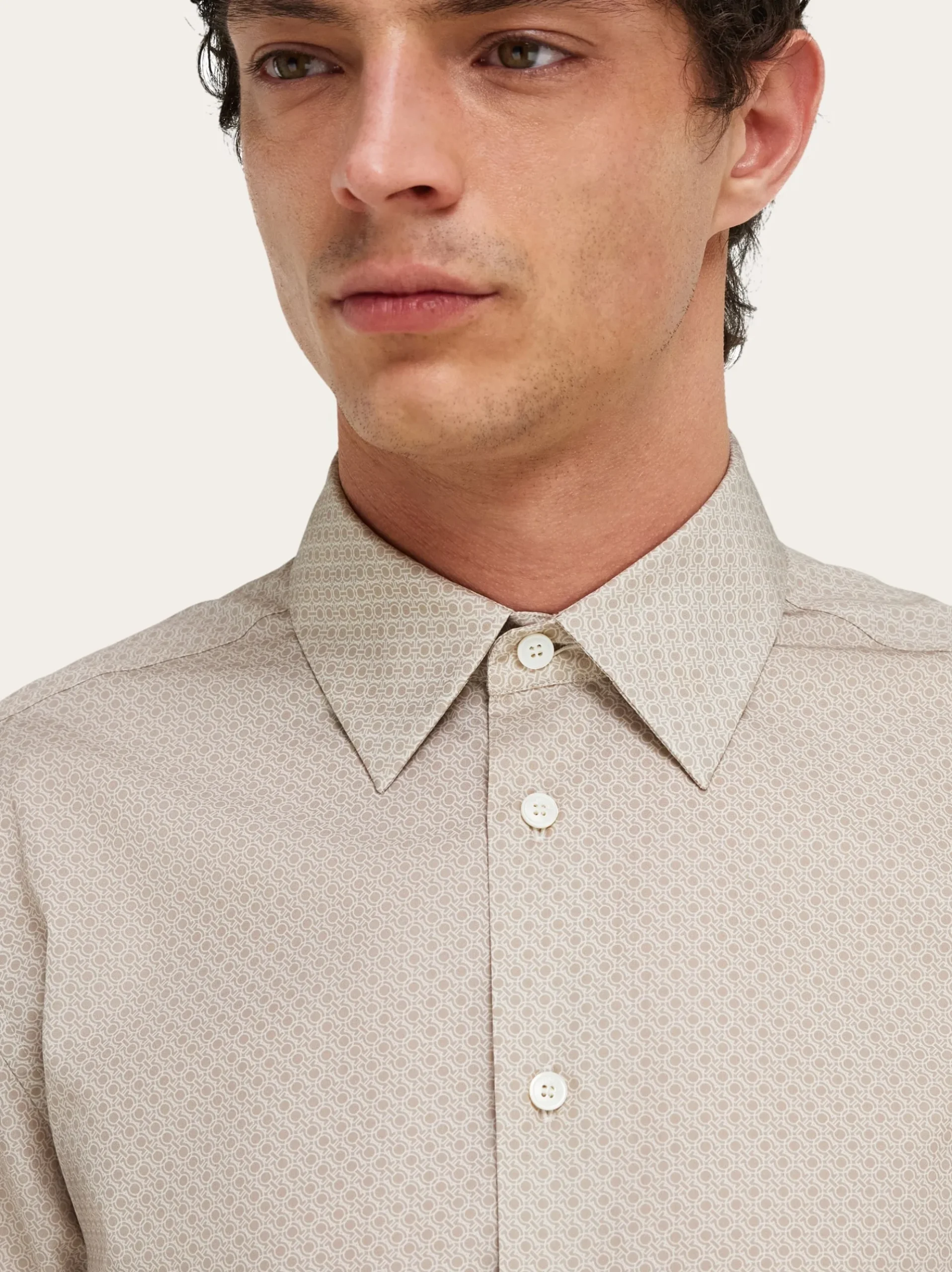 Micro-patterned shirt - Men