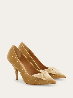 Mid heel pump with bow detail - Women
