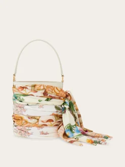 Mini bucket bag with foulard - Women