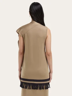 Mini dress with fringe detail - Women