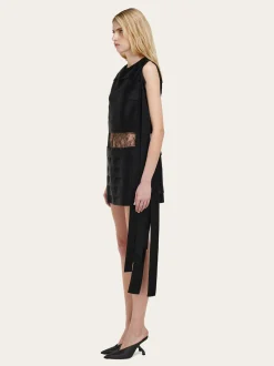 Mini dress with lace detail - Women