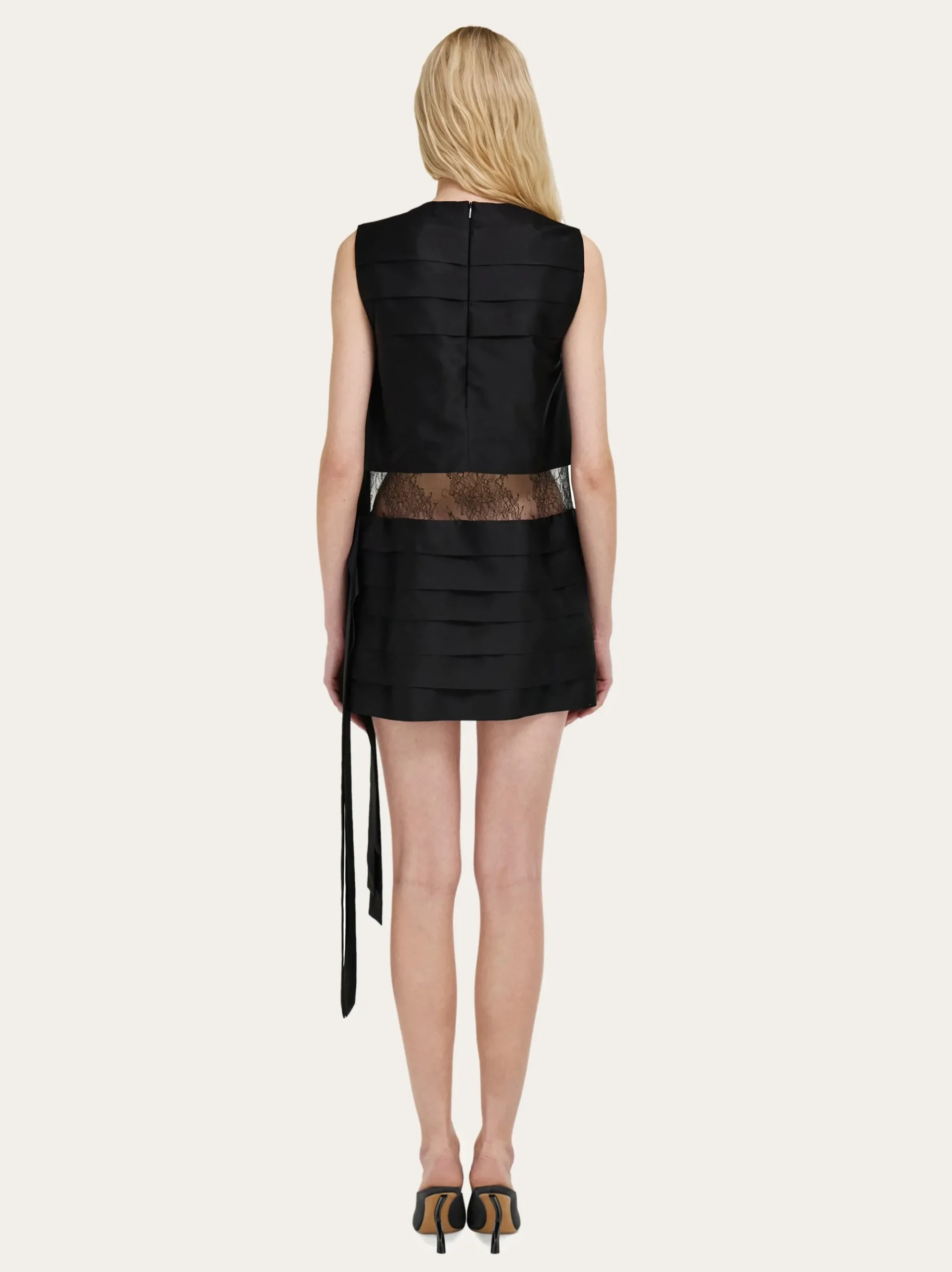 Mini dress with lace detail - Women
