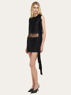 Mini dress with lace detail - Women