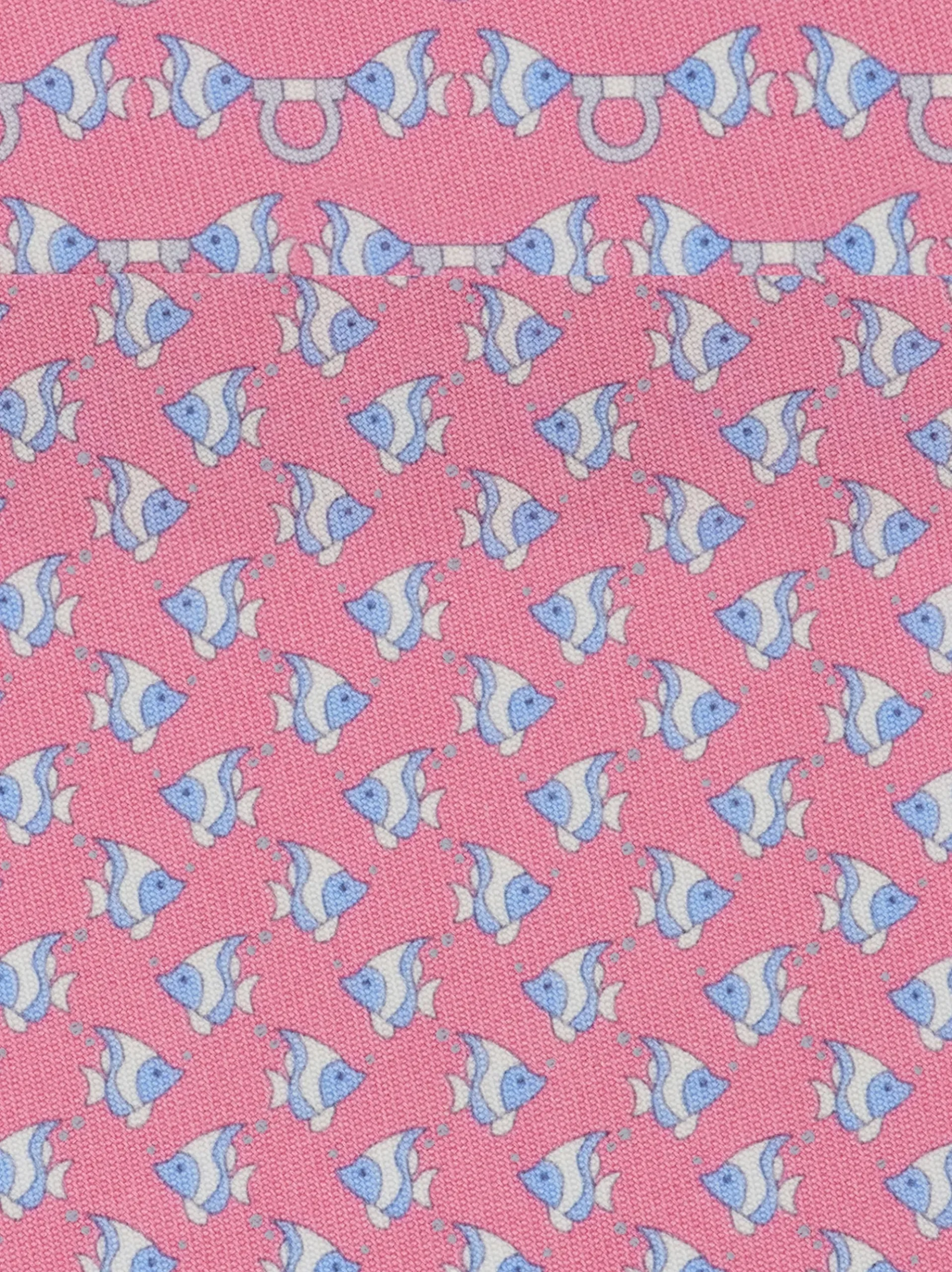 Mini fish print silk tie - Men