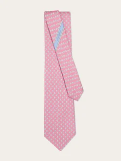 Mini fish print silk tie - Men