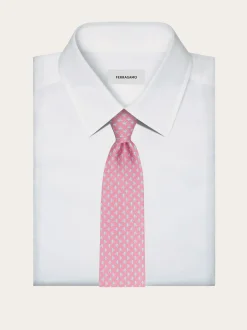 Mini fish print silk tie - Men