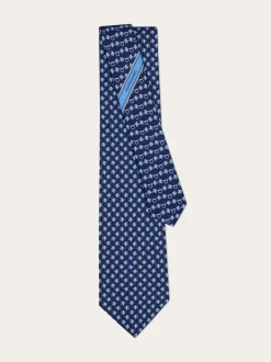 Mini fish print silk tie - Men