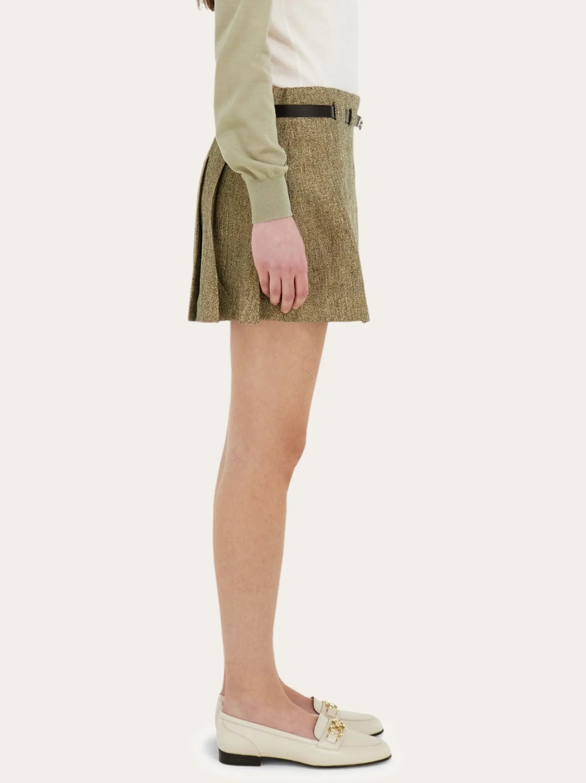 Mini skirt with Gancini belt - Women