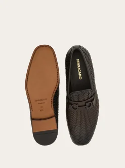 Moccasin with braid Gancini ornament - Men